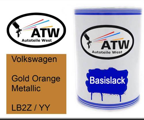 Volkswagen, Gold Orange Metallic, LB2Z / YY: 500ml Lackdose, von ATW Autoteile West.